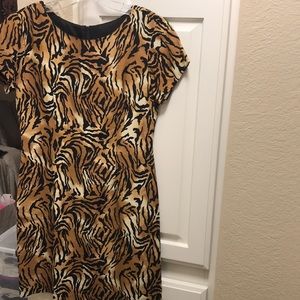 Vintage Rabbit Rabbit Rabbit Deigns tiger print dress